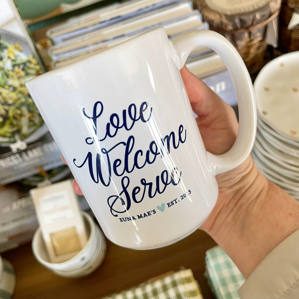 Love Welcome Serve Commemorative Mug